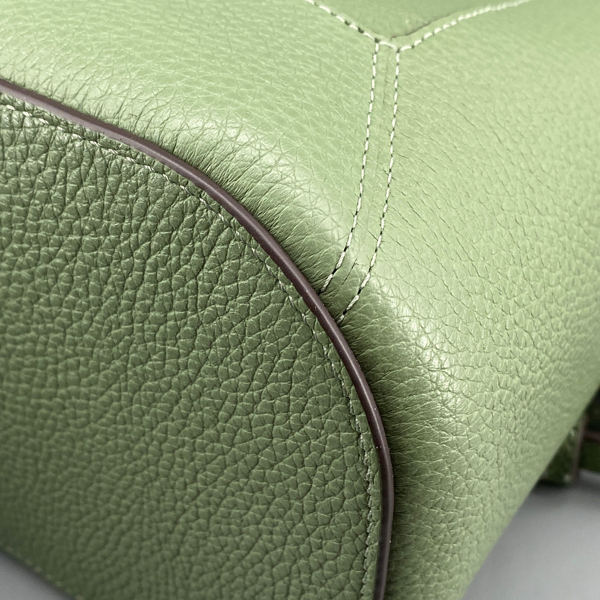 Kate Spade Green Pebbled Leather Bucket Shoulder Bag