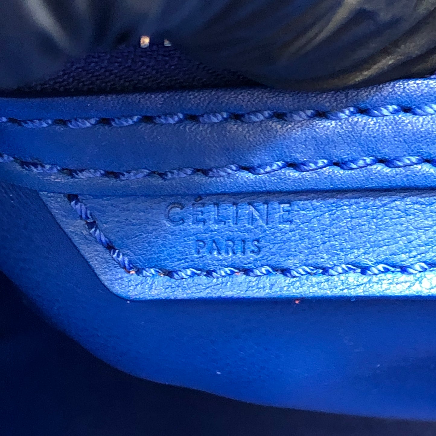 Celine Royal Blue Smooth Leather Luggage Handbag