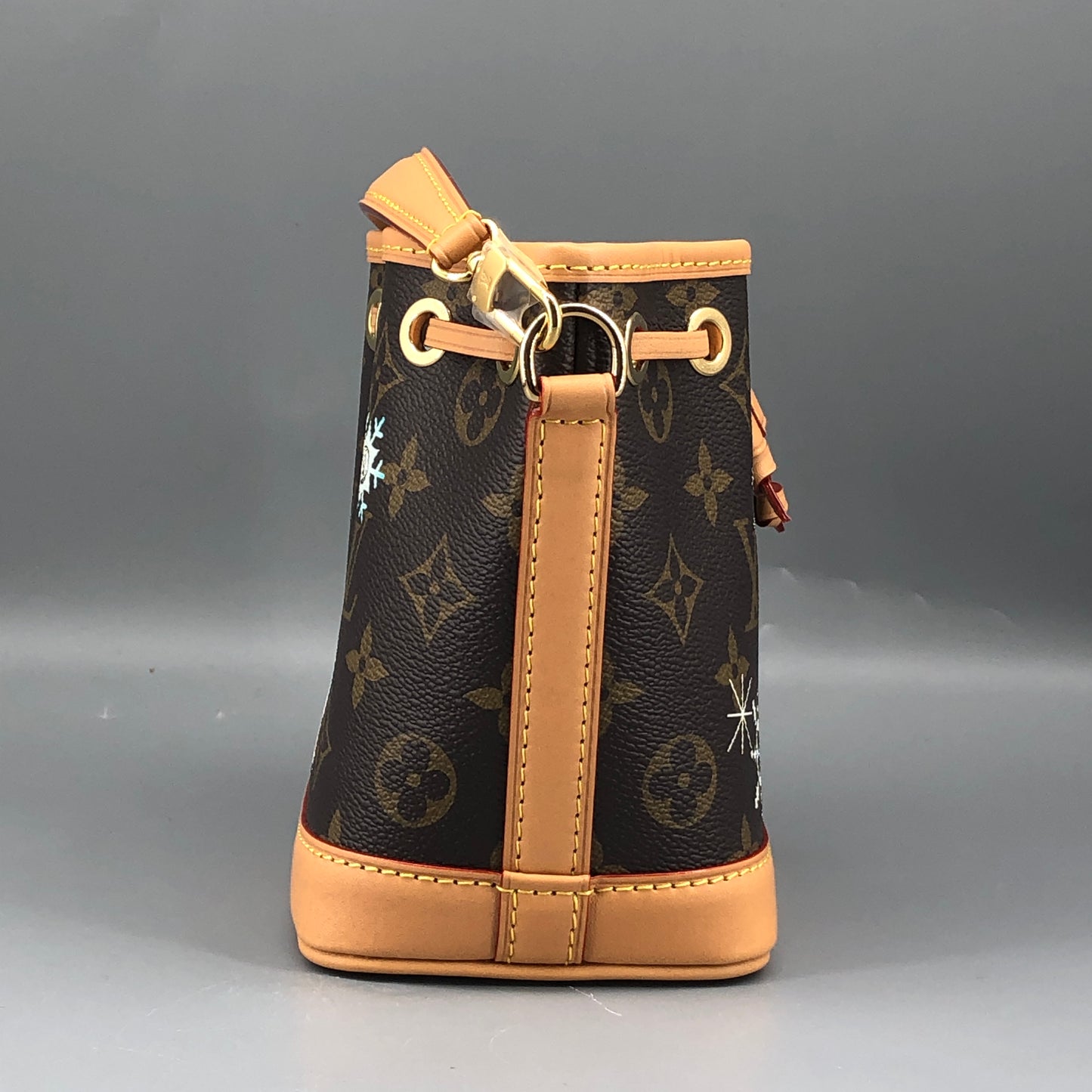 Louis Vuitton Nano Noé Limited  Edition Vivienne Xmas Bucket Bag Brown