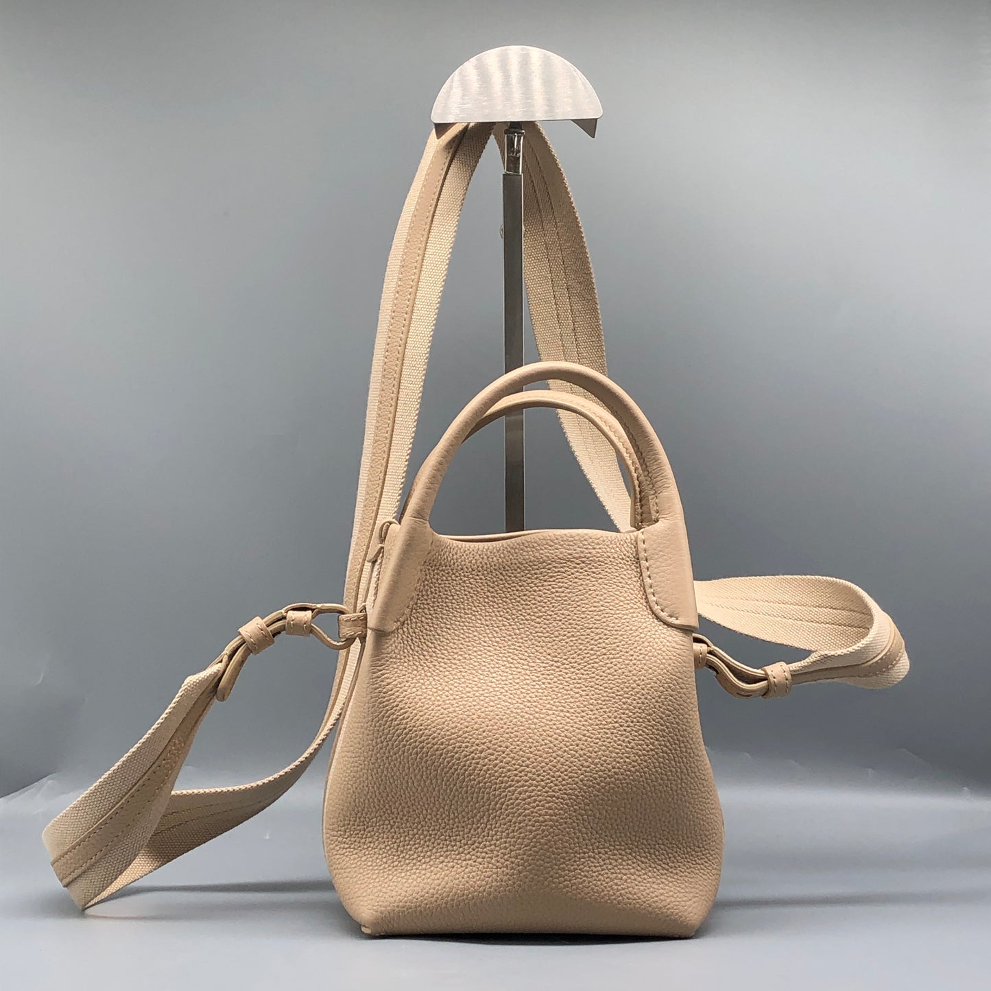 Loro Piana Beige Leather Bucket Bag