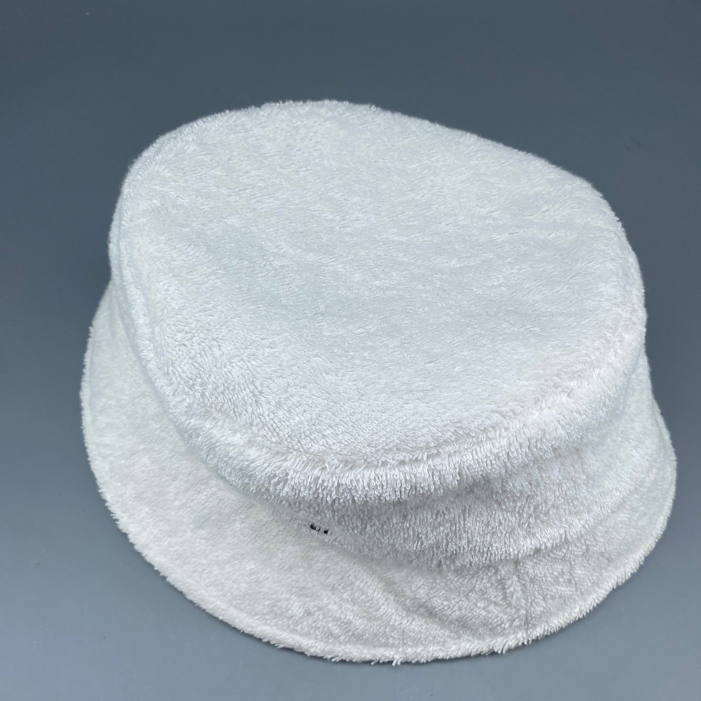 Chanel White Terry Cloth Bucket Hat Size L