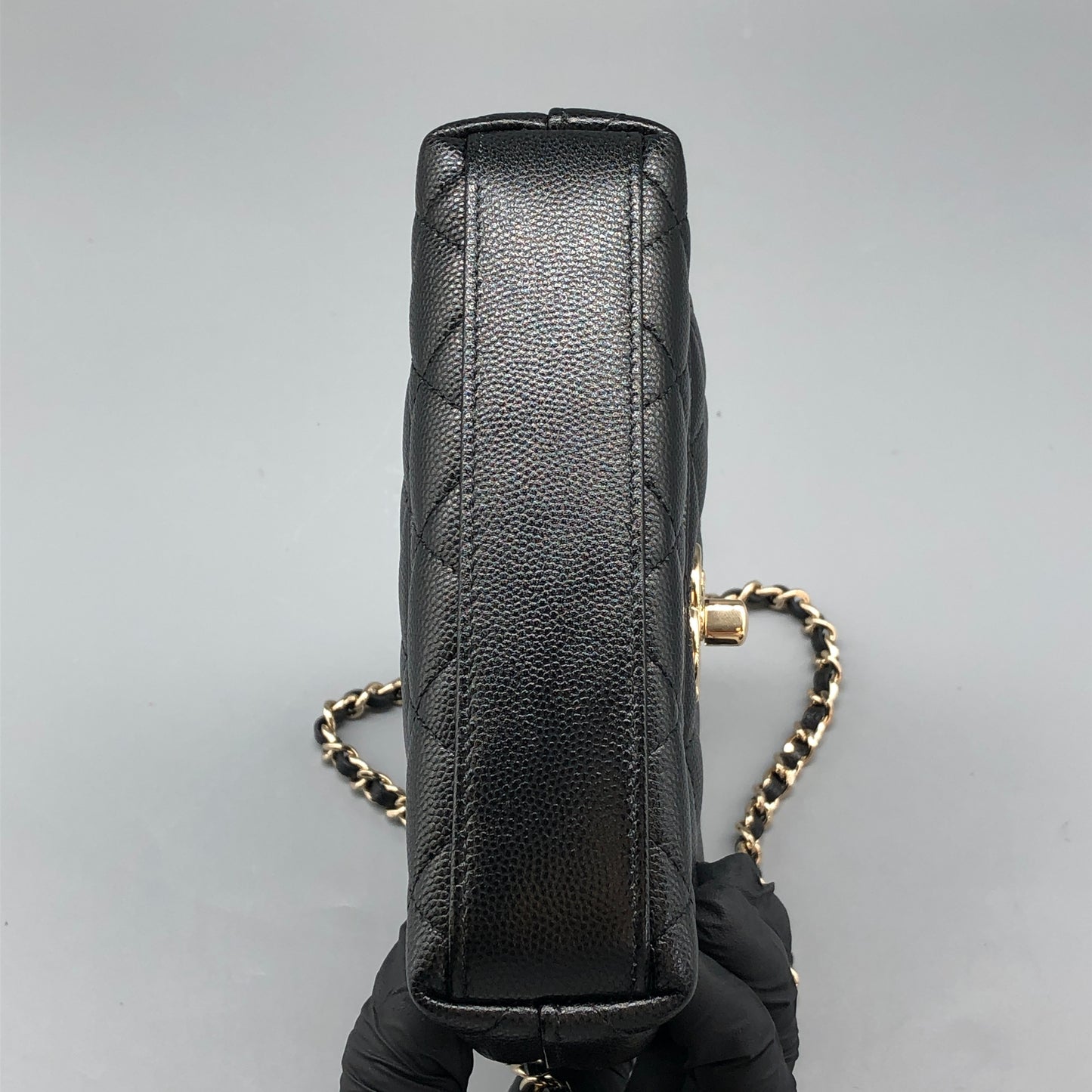 Chanel Black Quilted Mini Top Handle Bag