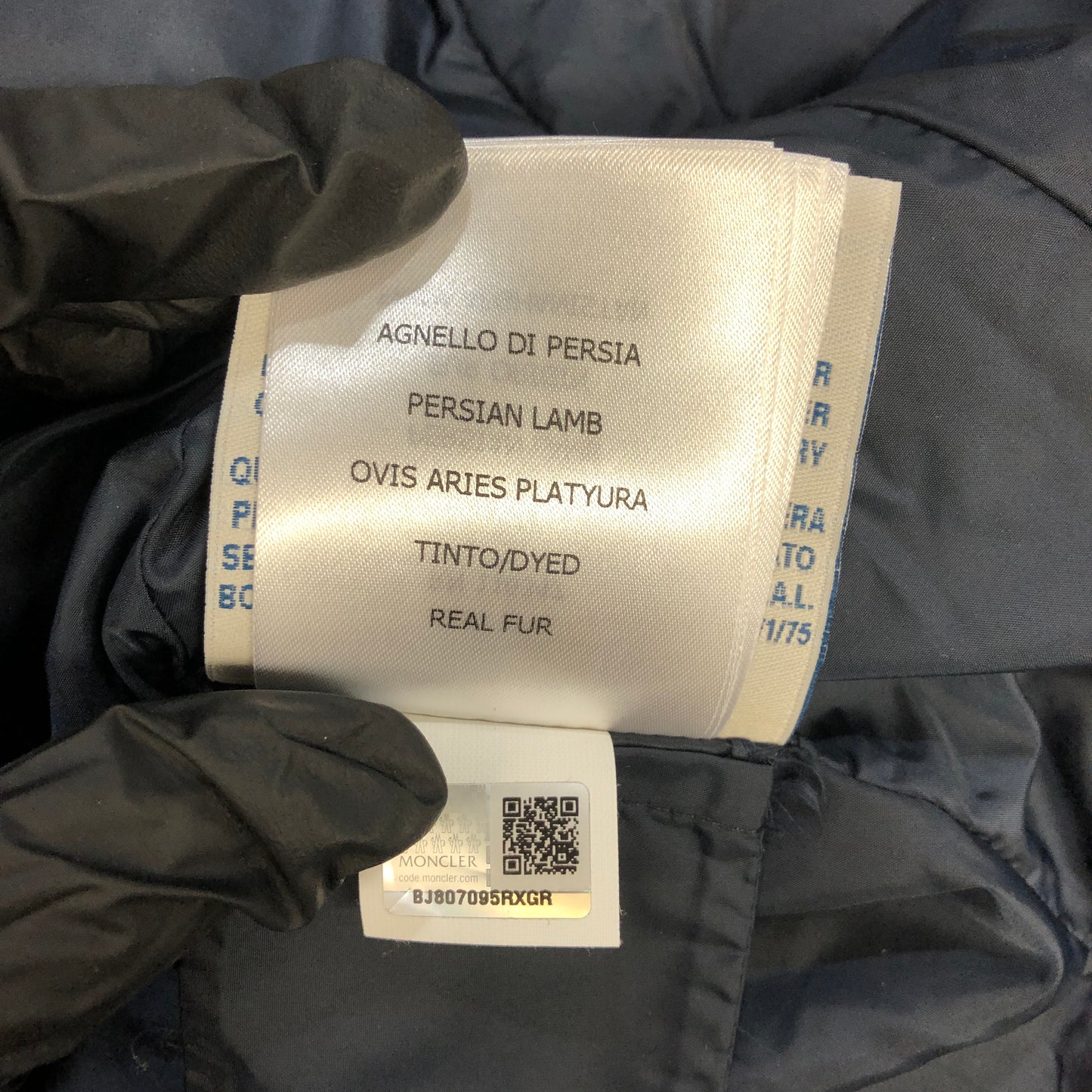 Moncler Dark Blue Quilted Down Jacket Size 00