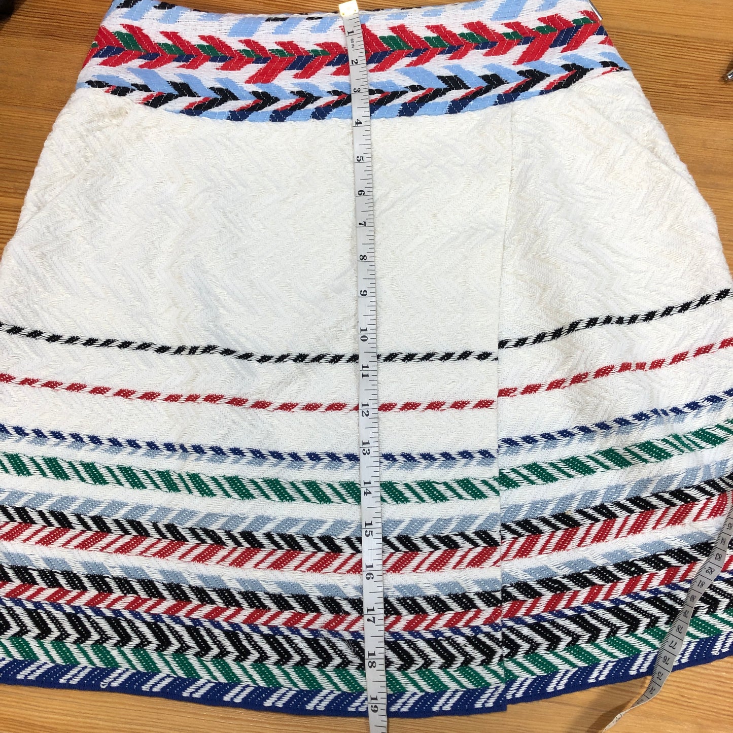 Chanel White Multicolor Trim Tweed Two-Piece Set (Top & Skirt) Size 38