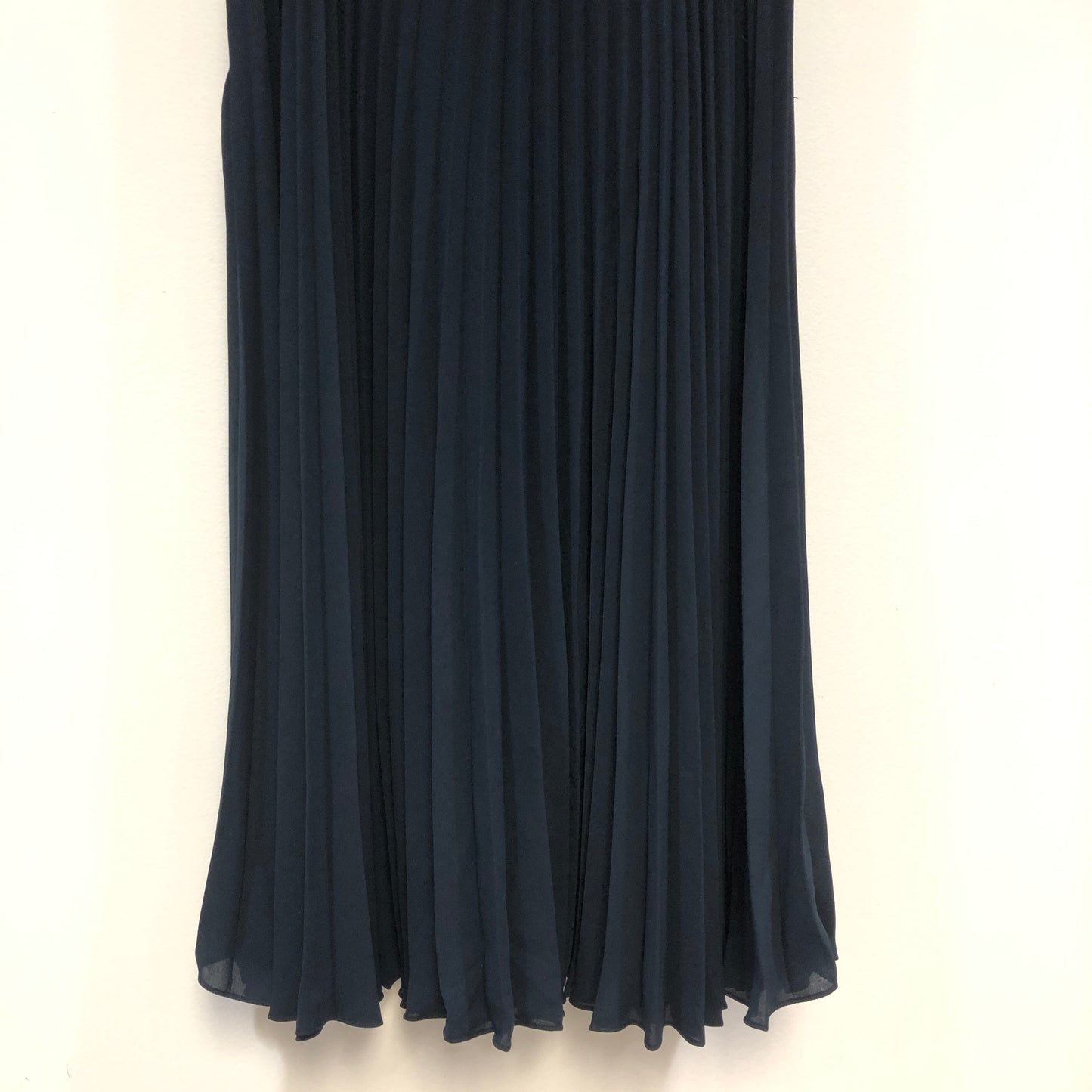 Vince Navy Blue Pleated Wide Leg Trousers Size 2