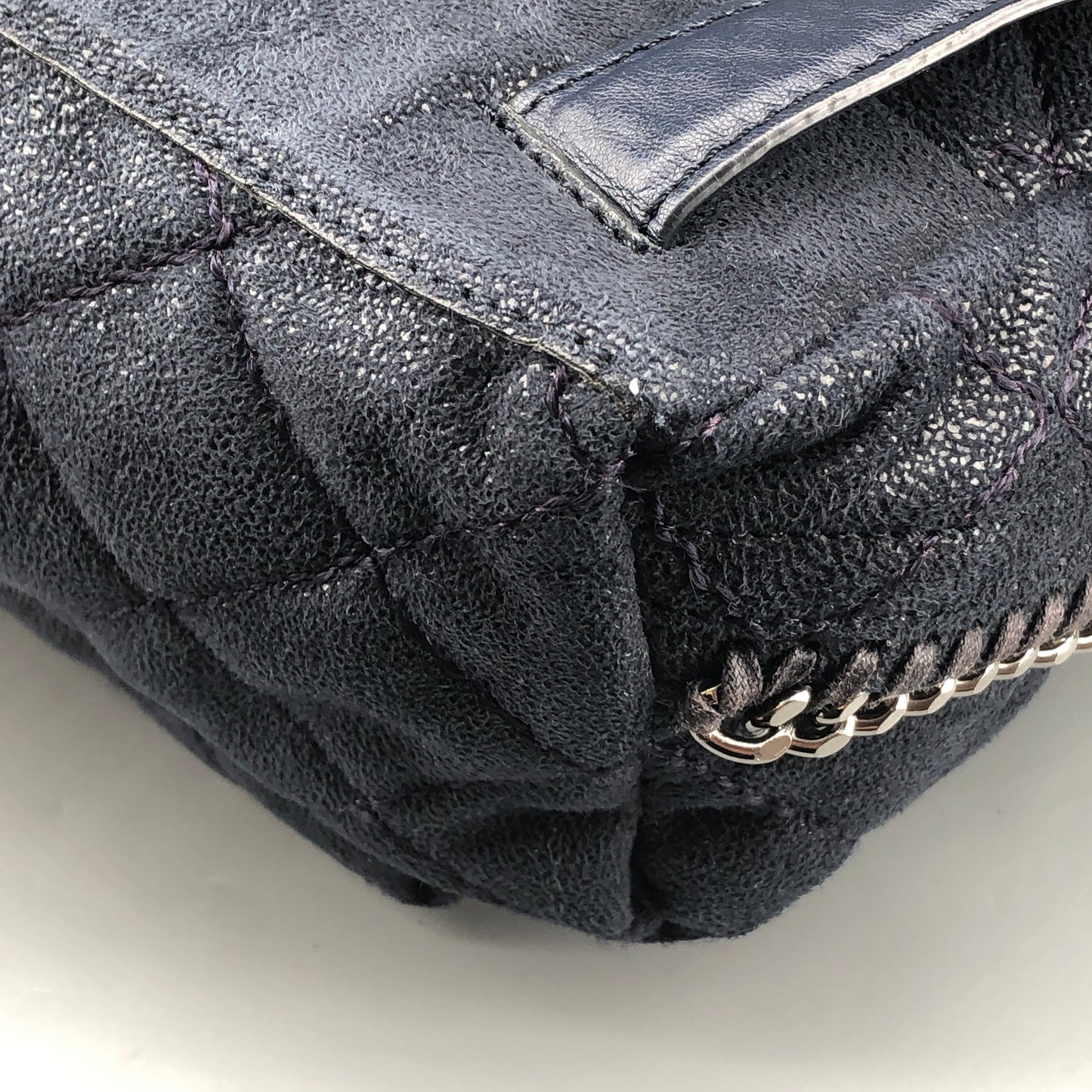 Stella McCartney Quilted Eco Nylon Mini Backpack Navy
