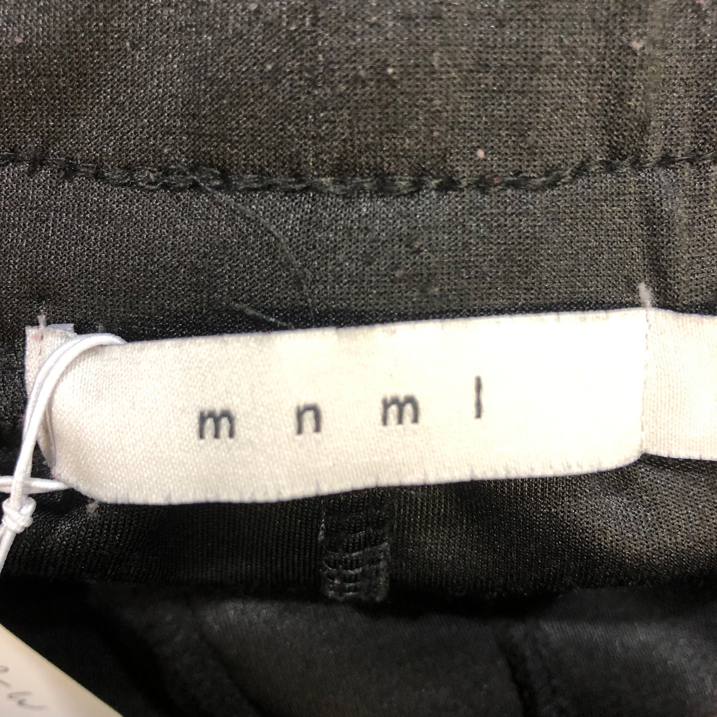 Mnml Black Track Pants with Red/White Side Stripe Size S