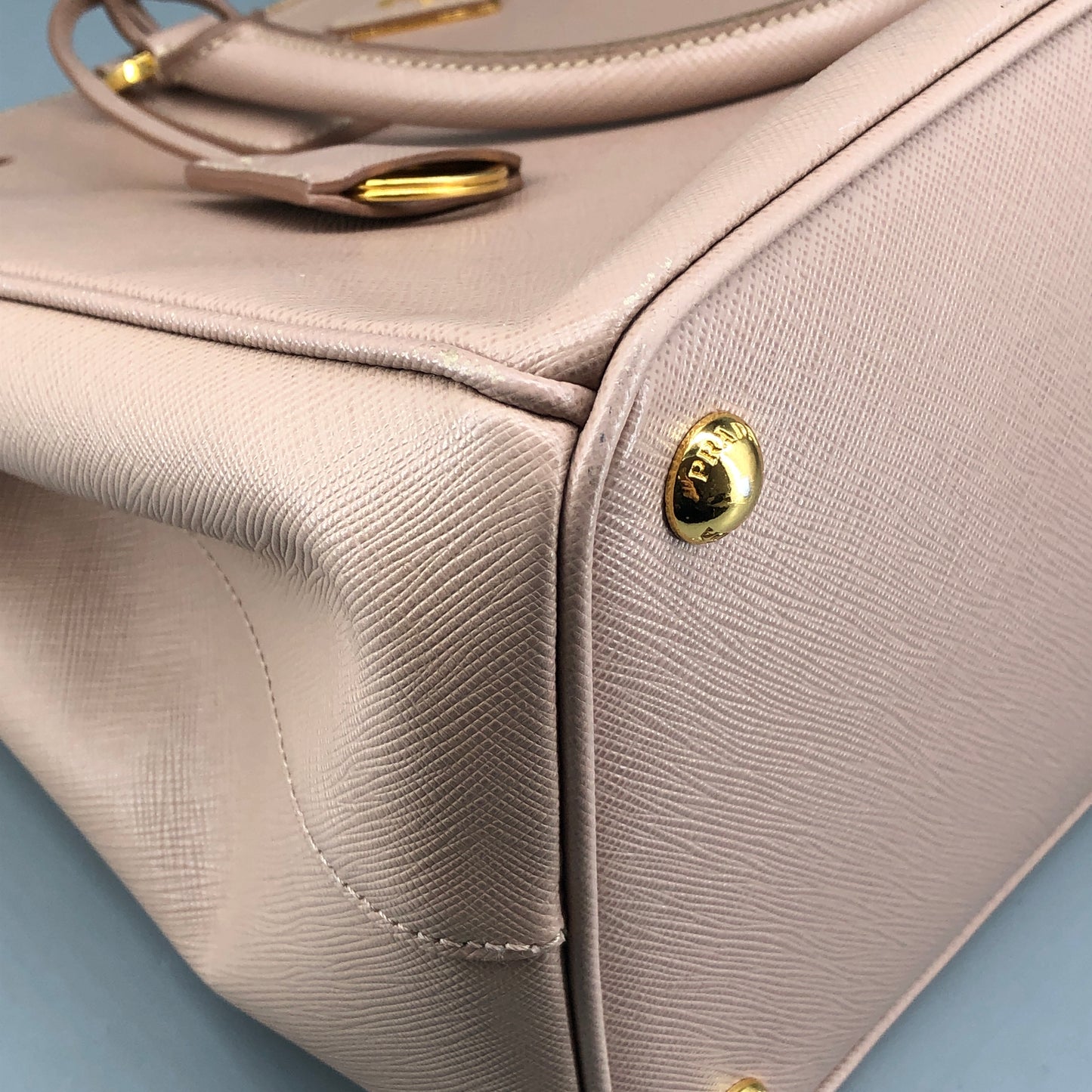 Prada Nude Saffiano Leather Galleria Large Tote Bag