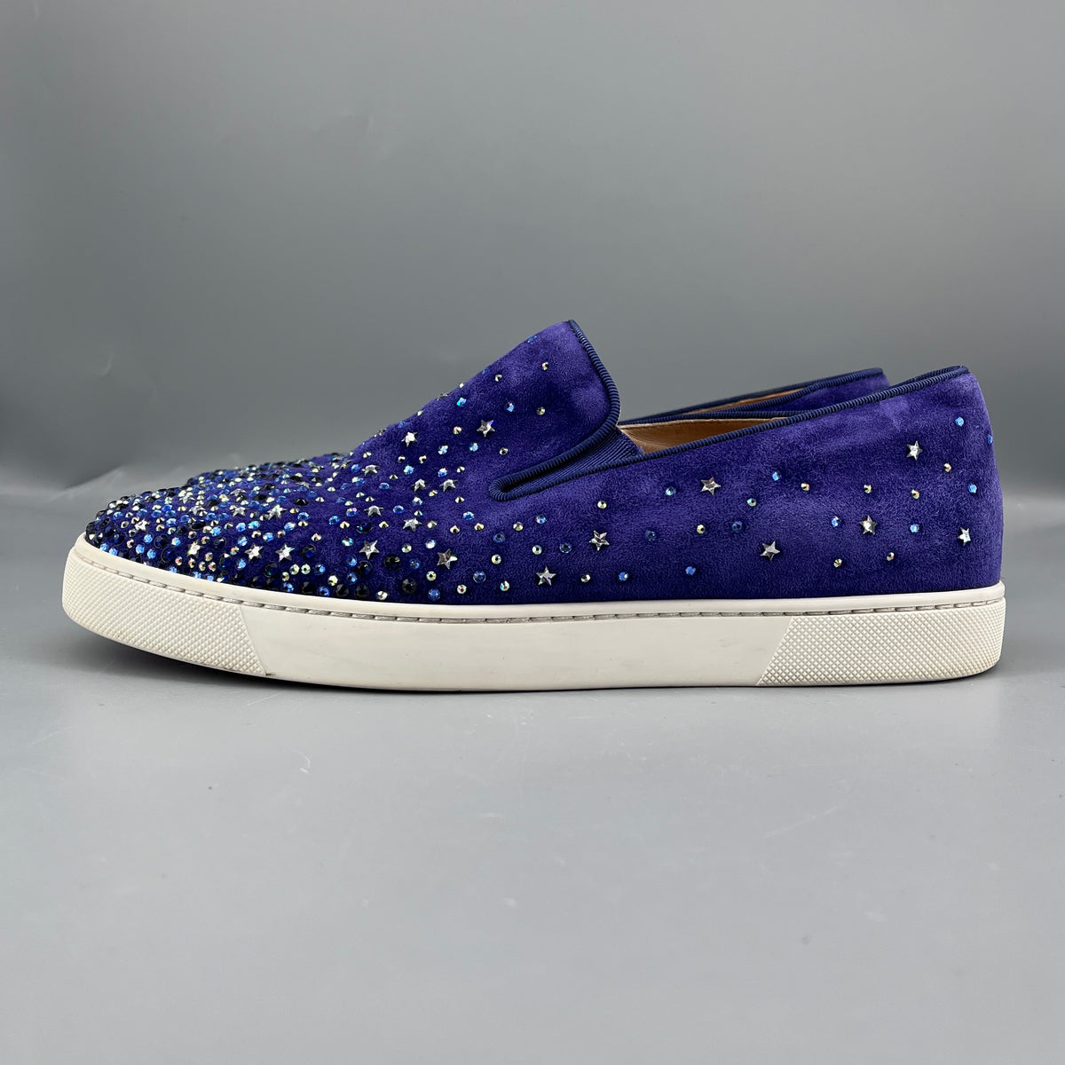 Christian Louboutin Purple Women Slip-on Sneaker Shoes Size 40