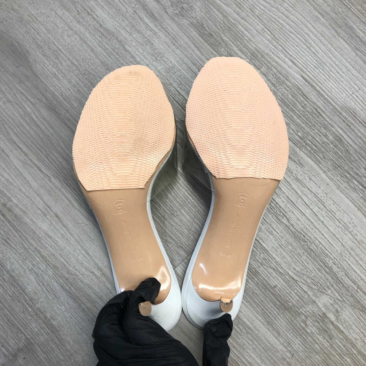 Gianvito Rossi Plexi  Clear/White Pumps 36.5