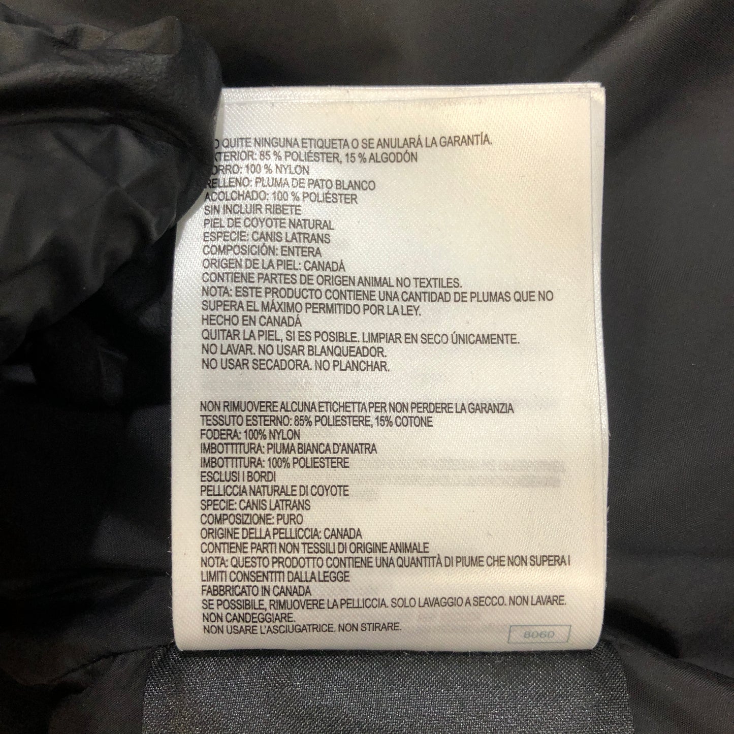 Canada Goose Long Down Parka Coat Size 2XS Black