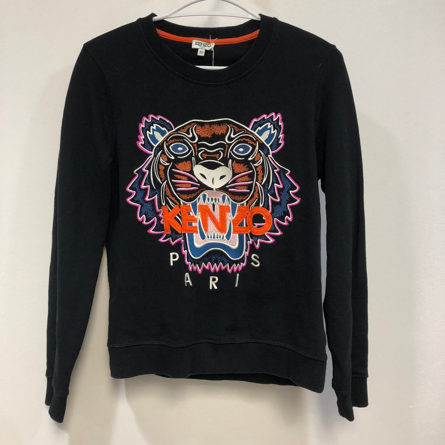 Kenzo M Black Tiger Embroidered Crewneck Sweatshirt