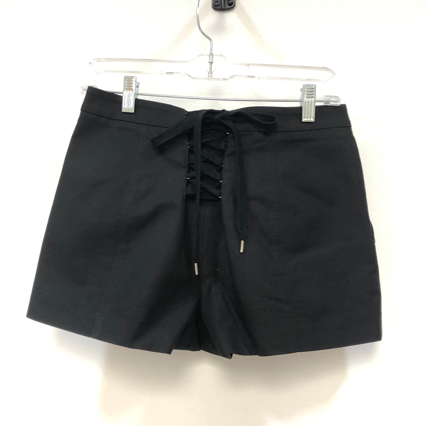 Valentino Black Back Lace-Up Detail Shorts