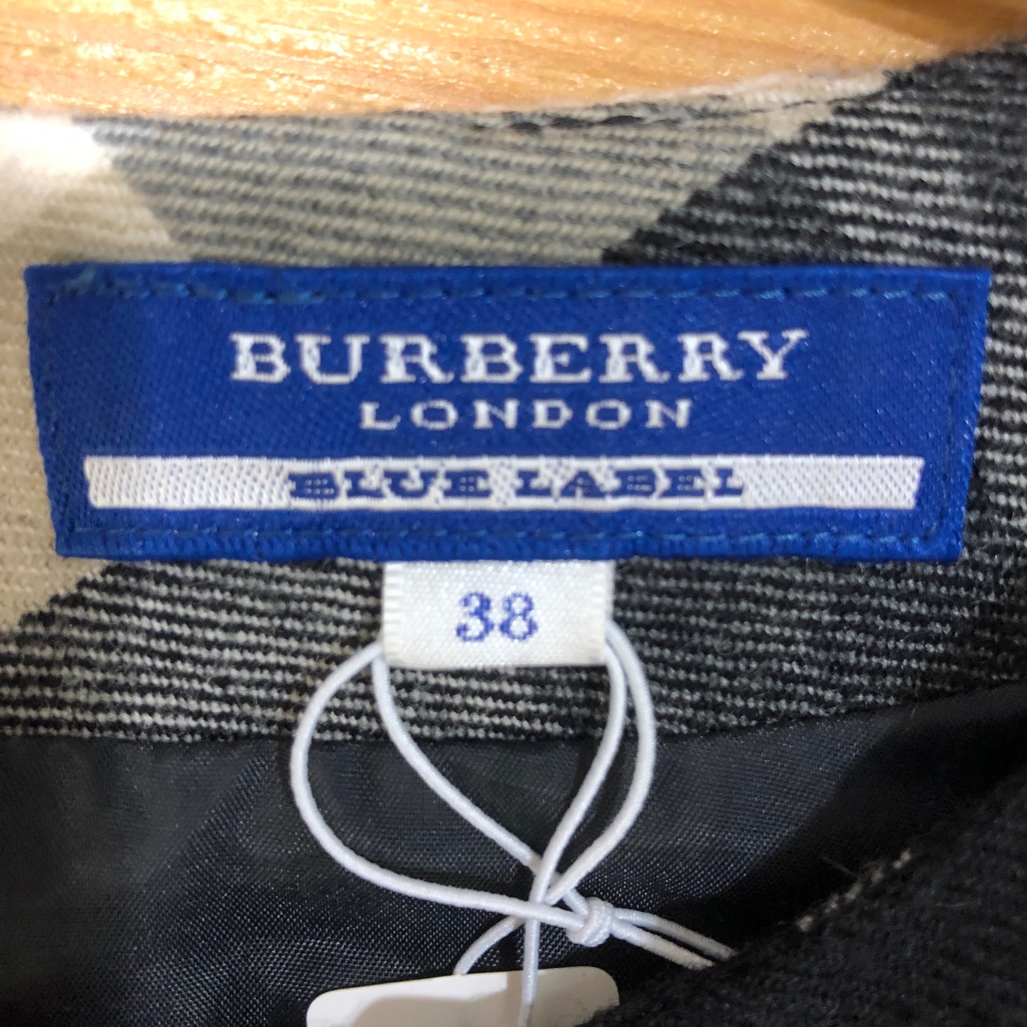 Burberry Blue Label Check Flared Mini Dress Size 38 Black/White/Grey