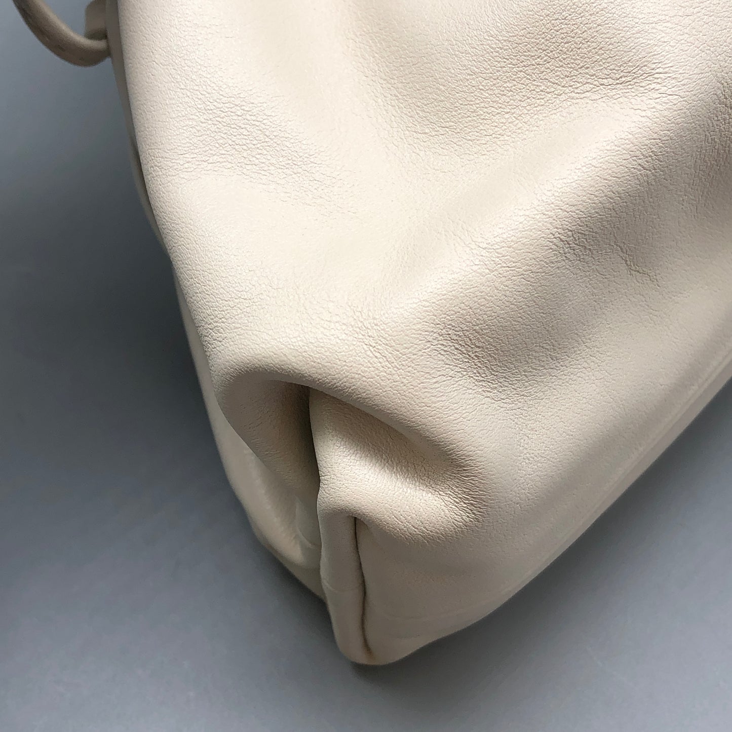 Bottega Veneta Medium Pouch Clutch Bag Cream