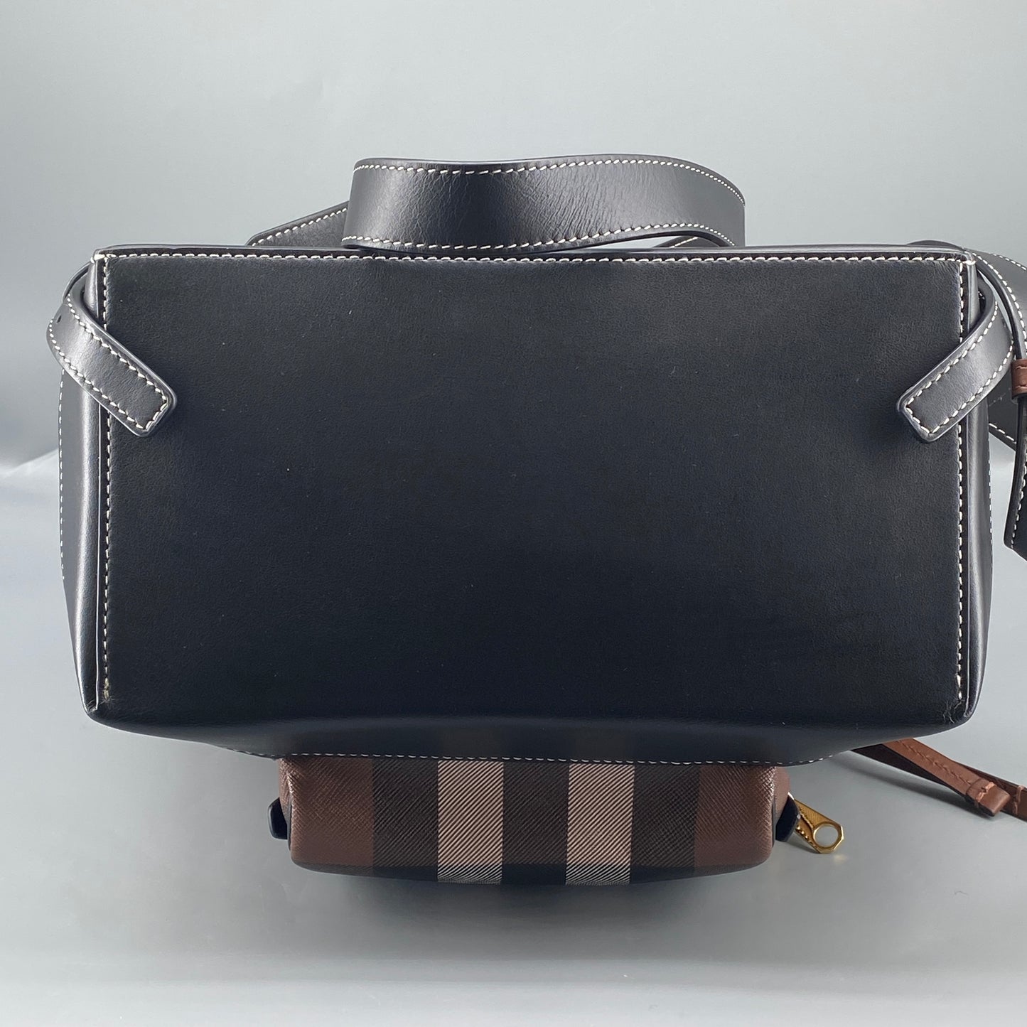 Burberry Brown Check Drawstring Backpack Bag