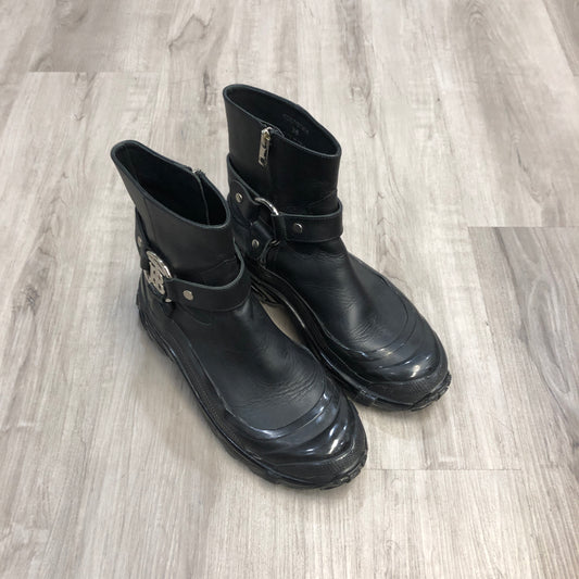 Burberry Women's Black Leather Ankle Boots Size 38