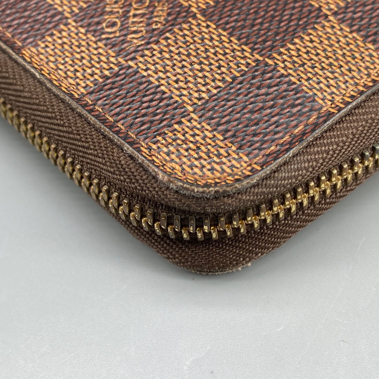 Louis Vuitton Brown Damier Ebene Canvas Full-Zip Long Wallet