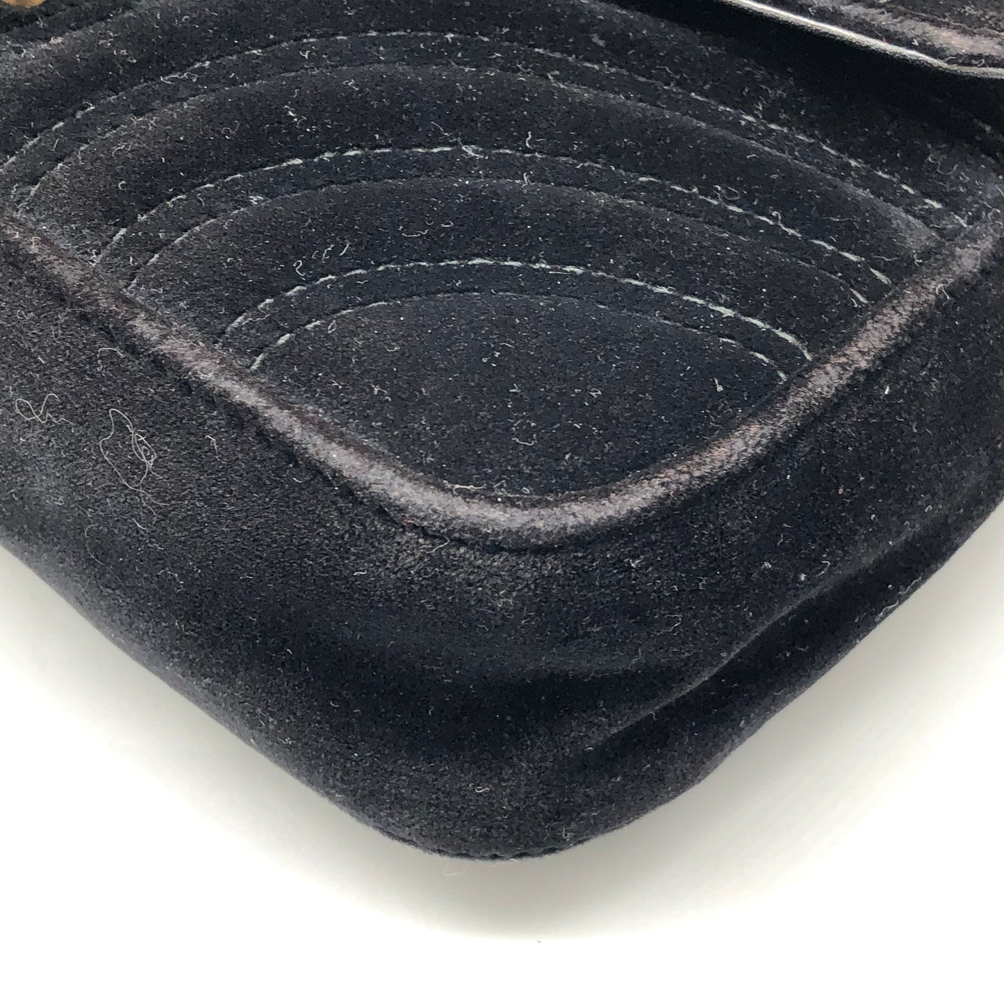 Gucci GG Marmont Velvet Shoulder Bag Black
