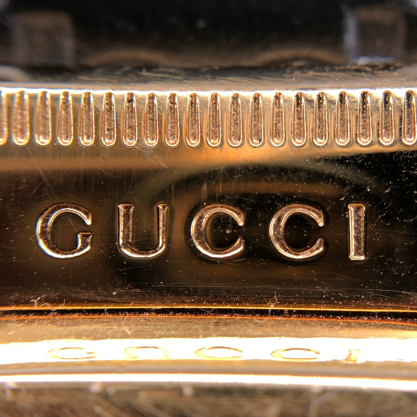 Gucci Black GG Embossed Leather Padlock Shoulder Bag