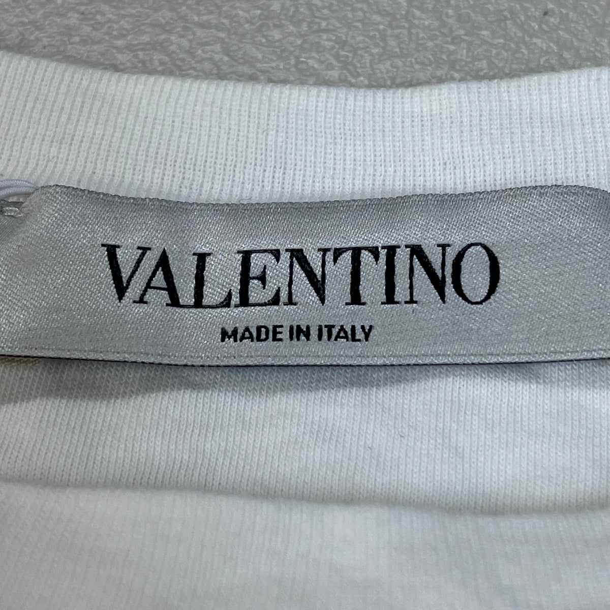 Valentino White Short Sleeve T-shirt VLTN Front Logo Print Size XS