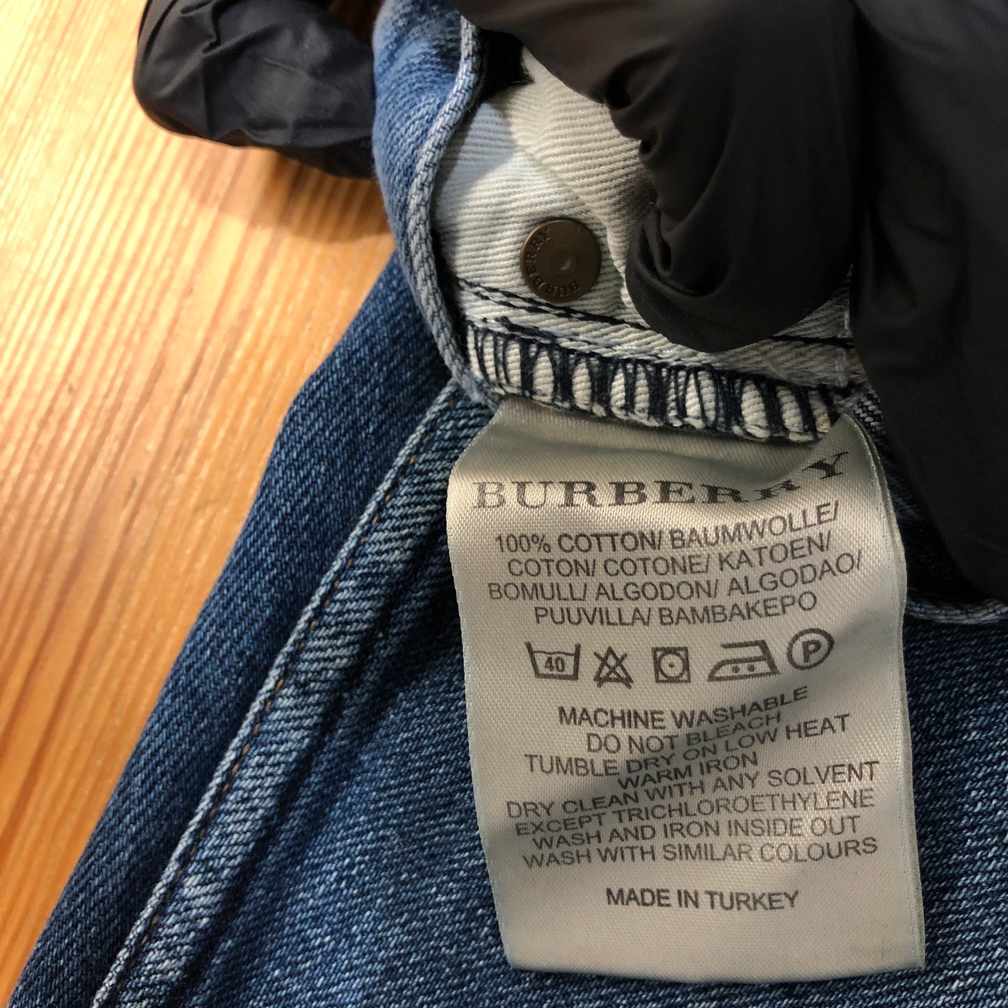 Burberry Blue Straight Leg Denim Jeans 38W 32L