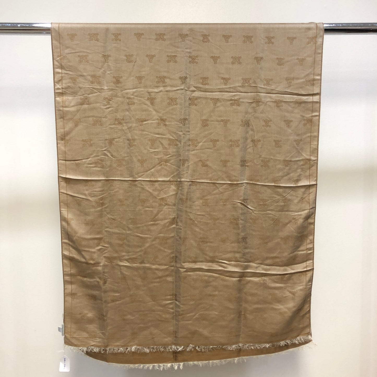 Max Mara Brown Monogram Large Shawl Scarf 192×74cm