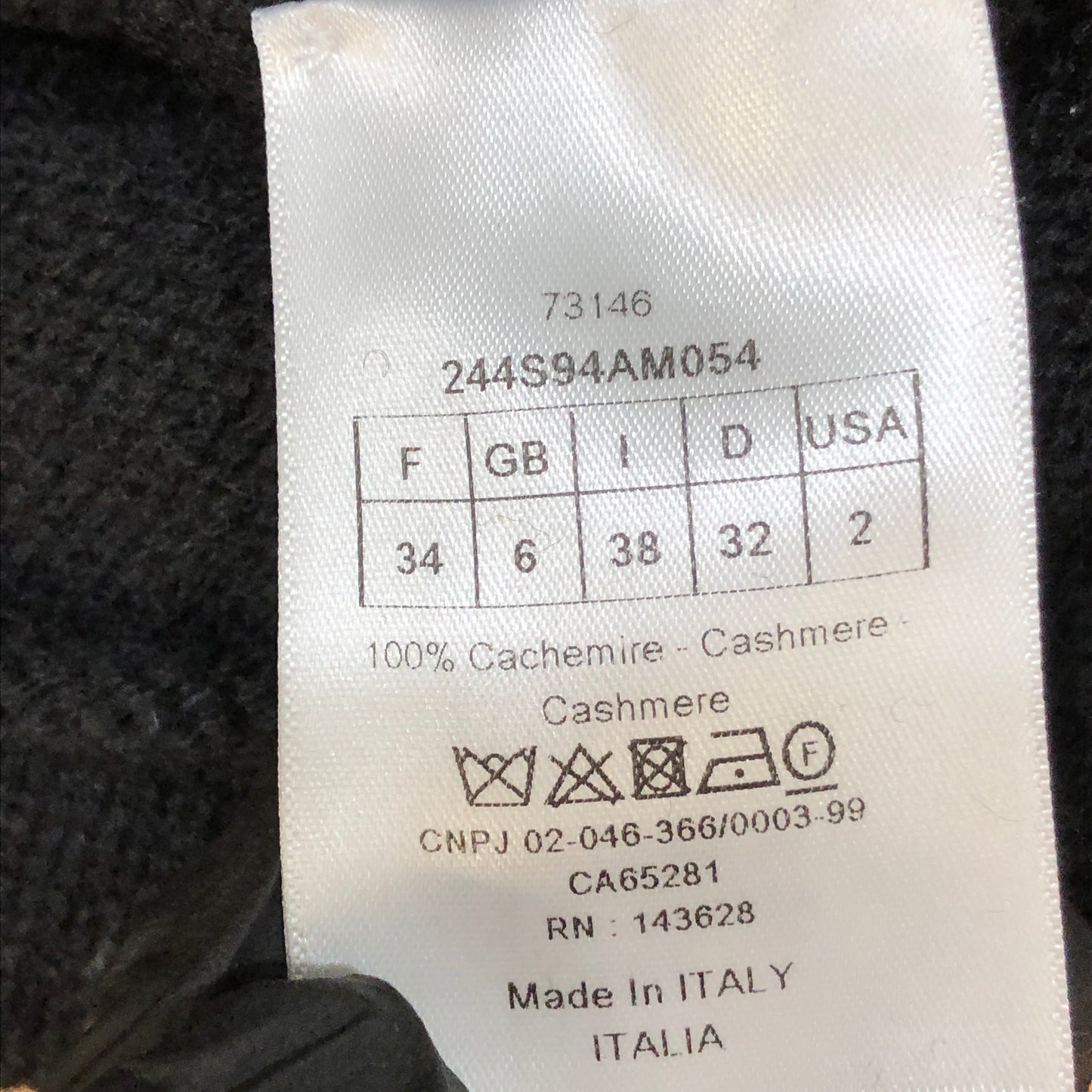 Christian Dior Black Fine Knit Star Logo Crew Neck Sweater Size USA 2