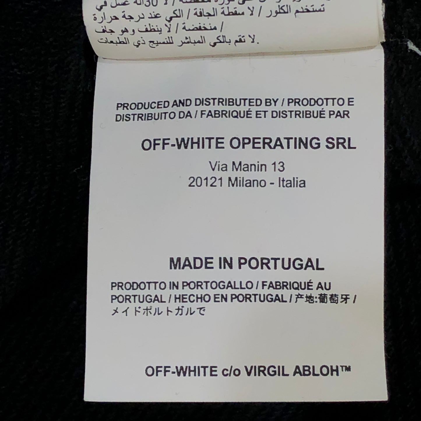 Off-White Black Floral Arrow Print Long Sleeve Top Size M