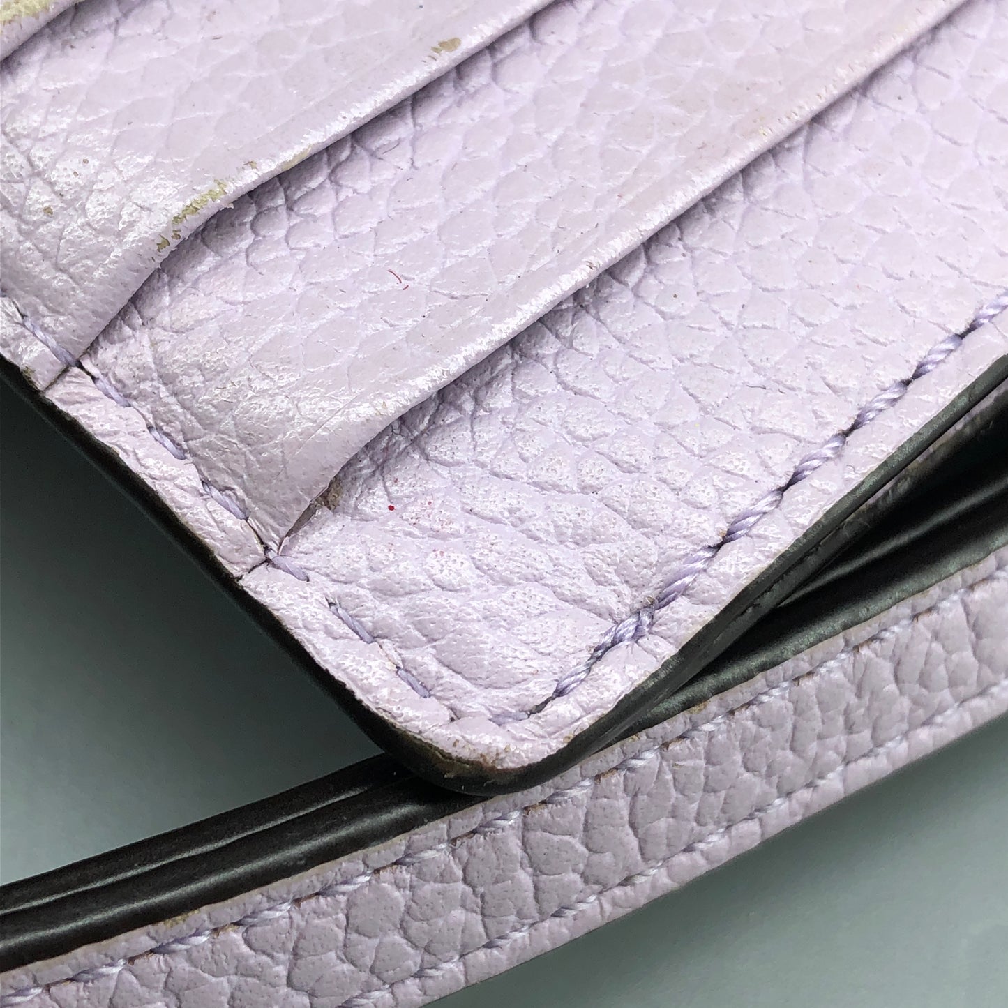 Michael Kors Pebbled Leather Zip Card Wallet Lilac