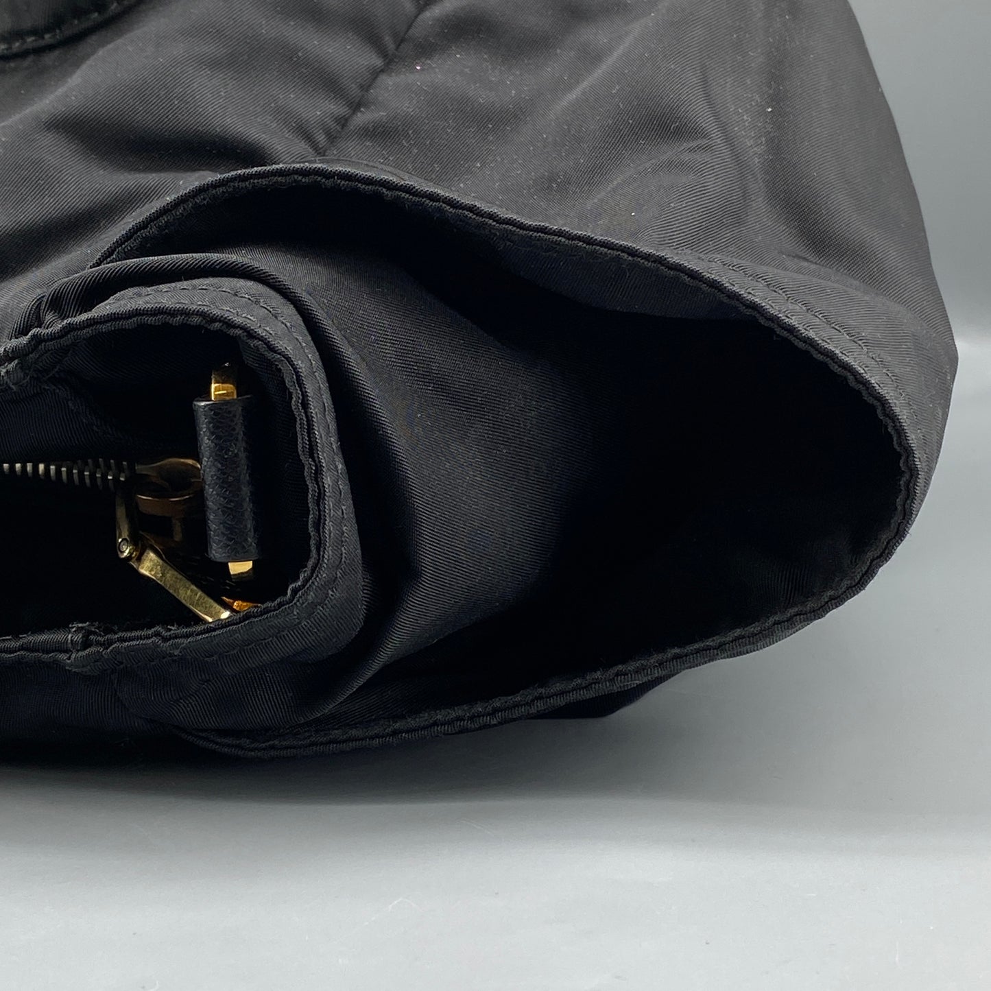 Prada Black Nylon Large Travel Tote Handbag