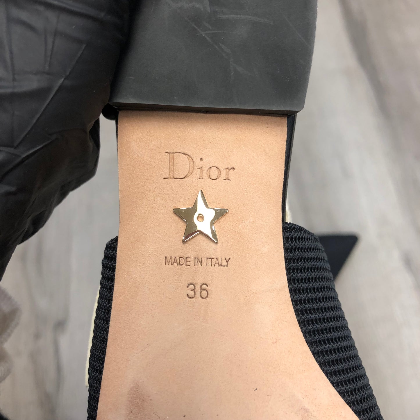 Christian Dior Women J’Adior Slingback Heels Shoes Black Size 36