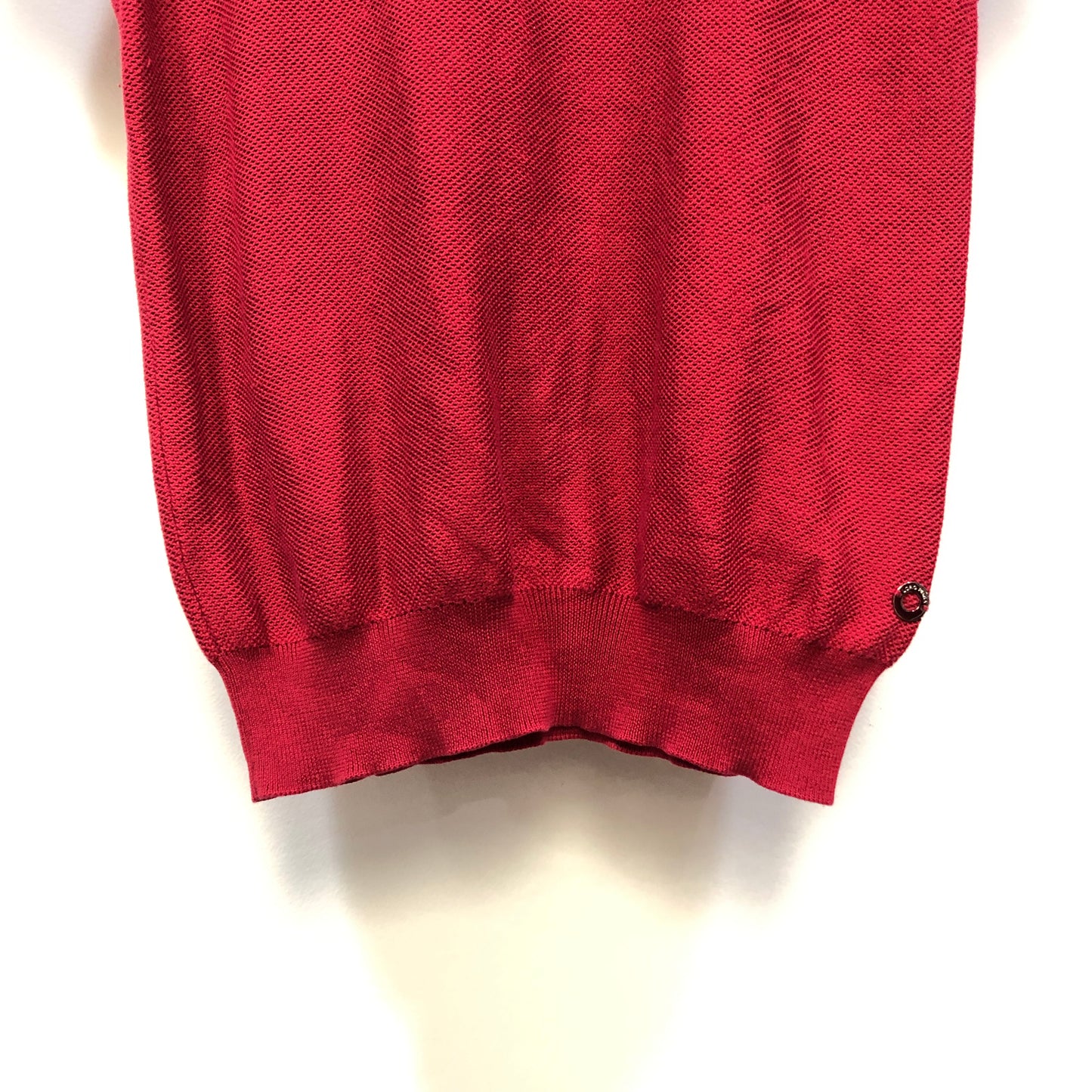 Loro Piana Red Short Sleeve Knit Top Size 44