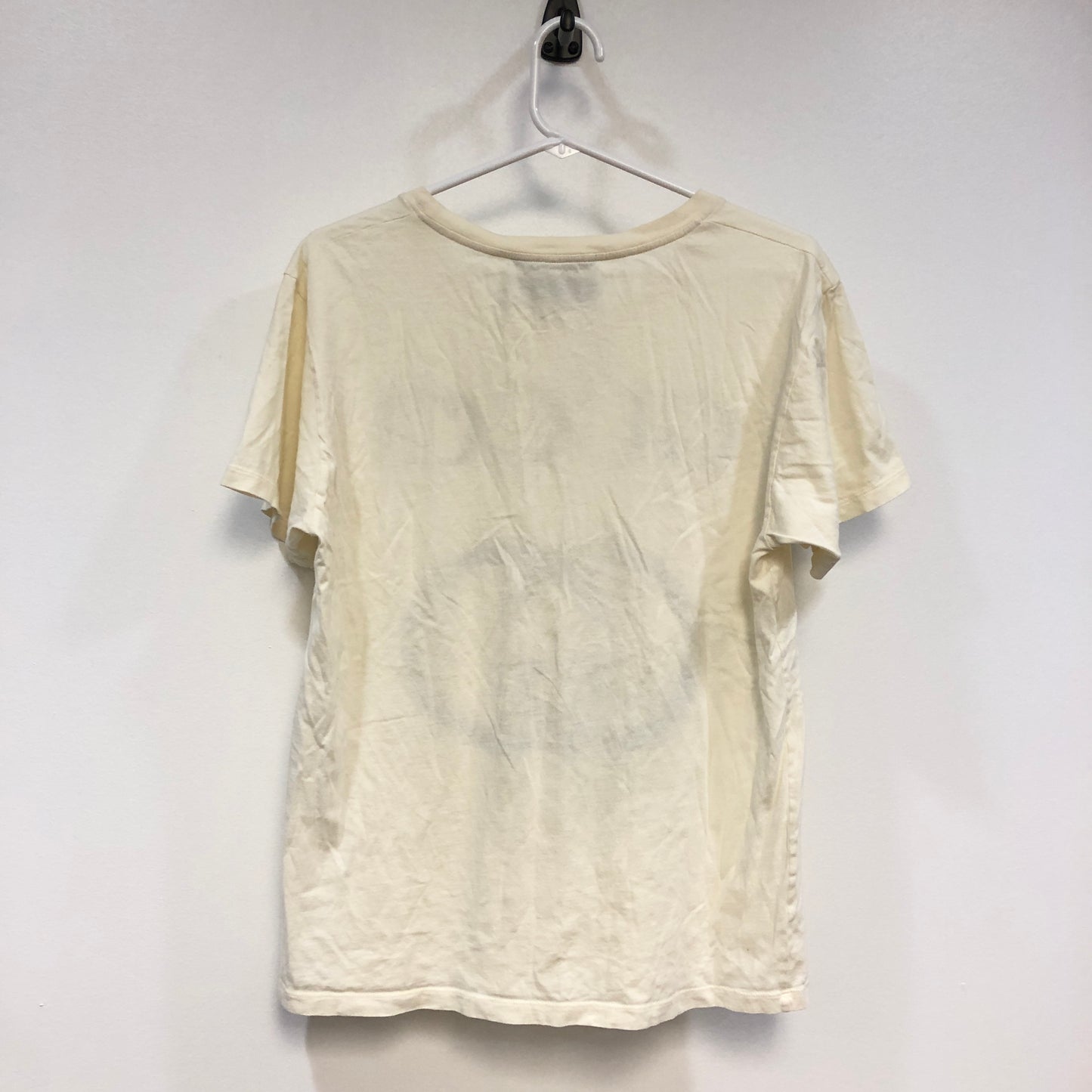 Gucci Cream/Black Interlocking G Logo T-Shirt Size S
