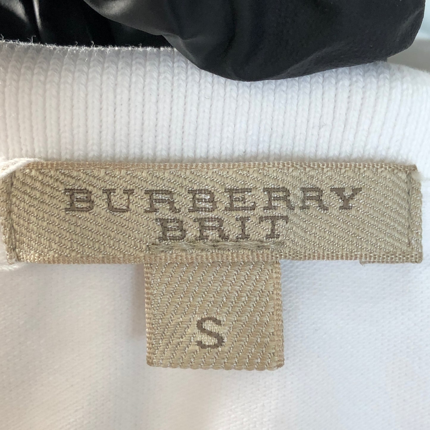 Burberry Puff Short Sleeve Polo Jersey Top Size S White