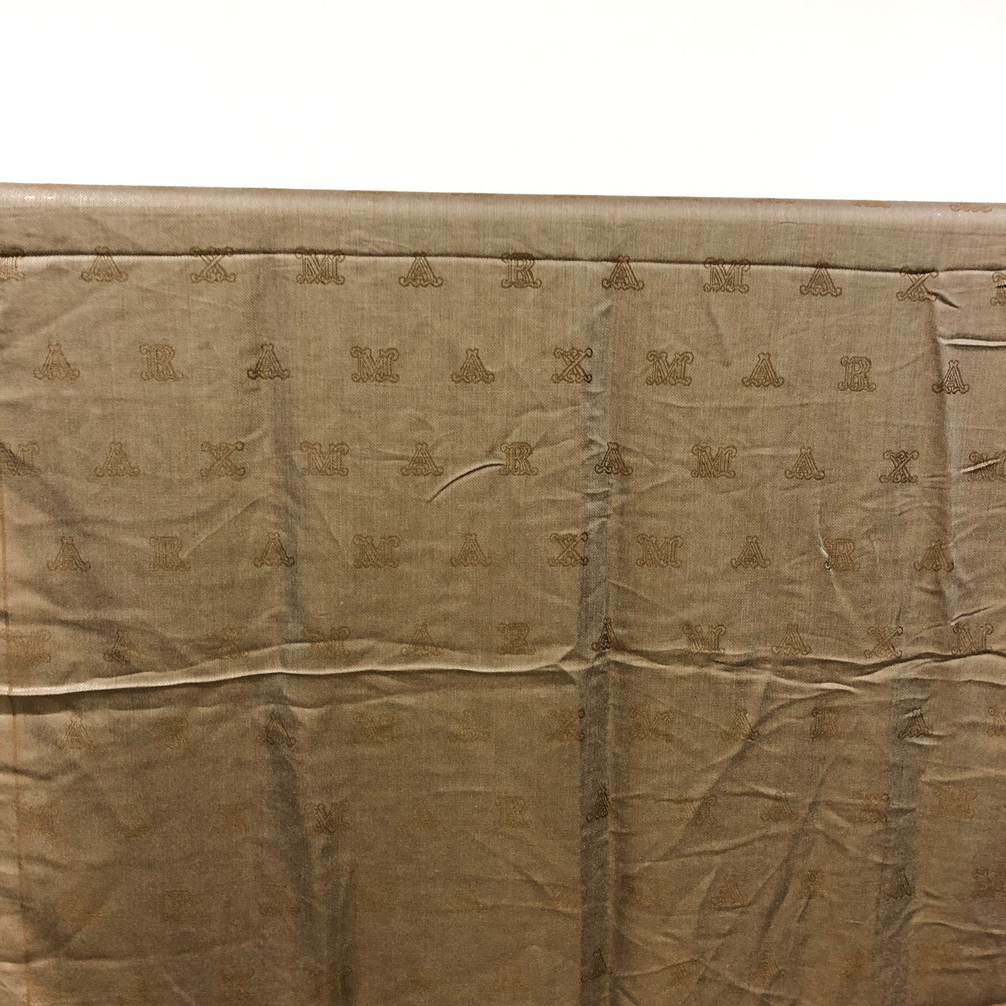 Max Mara Brown Monogram Large Shawl Scarf 192×74cm