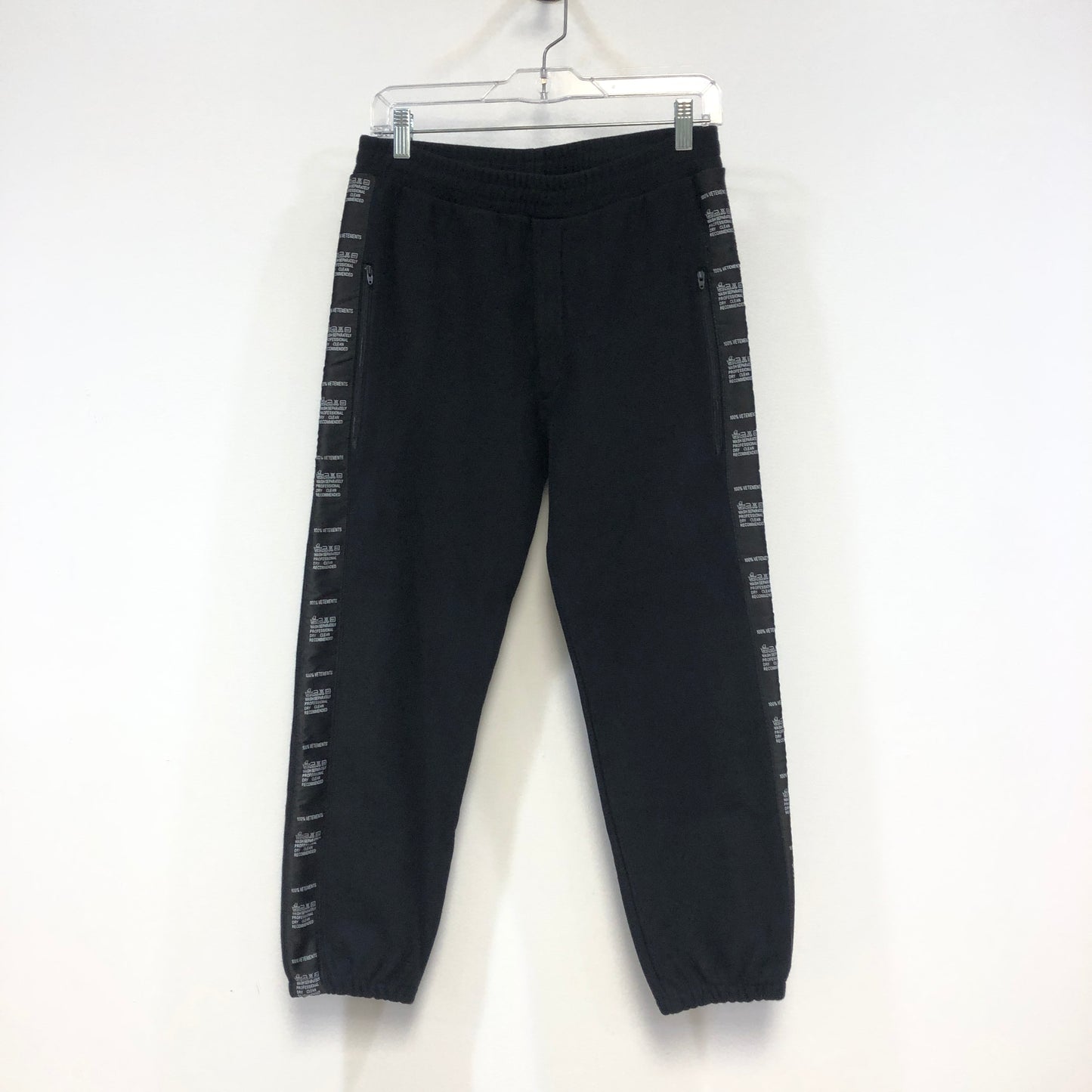 Vetements Black Logo Tape Hoodie & Track Pants Set