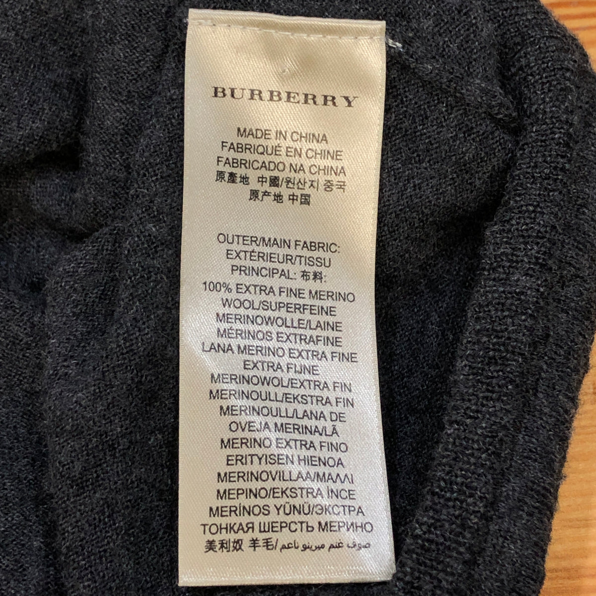Burberry Deep Grey Cardigan Size S