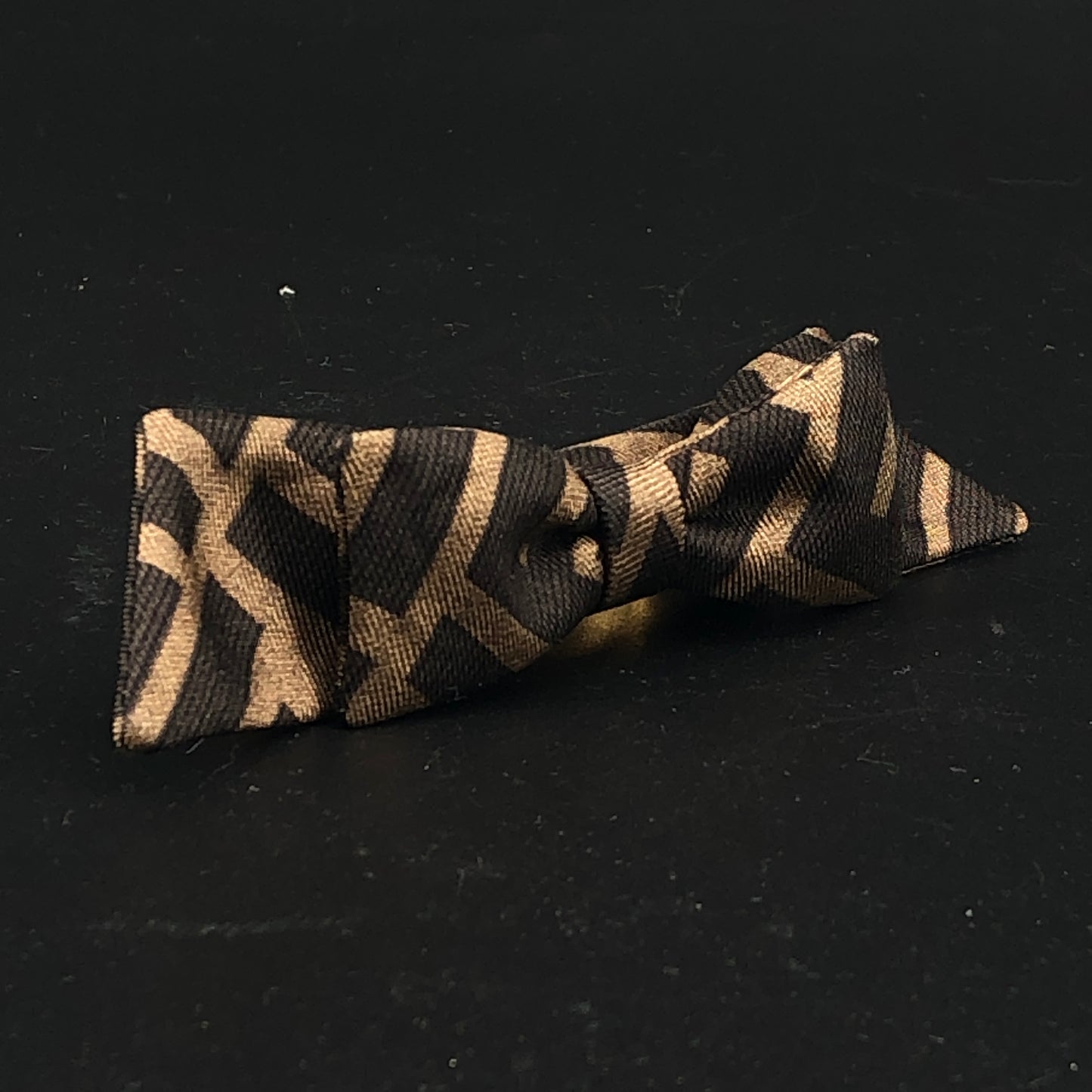 Fendi FF Monogram Bow Barrette Tobacco Tone Hair Clip