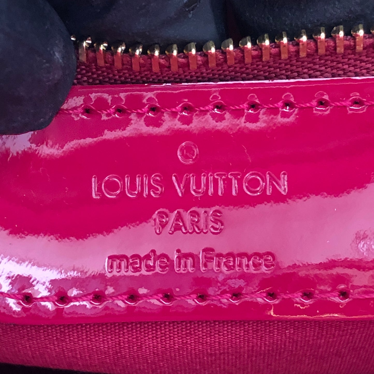 Louis Vuitton Vernis MM Vertical Tote Bag Hot Pink Monogram Patent Leather