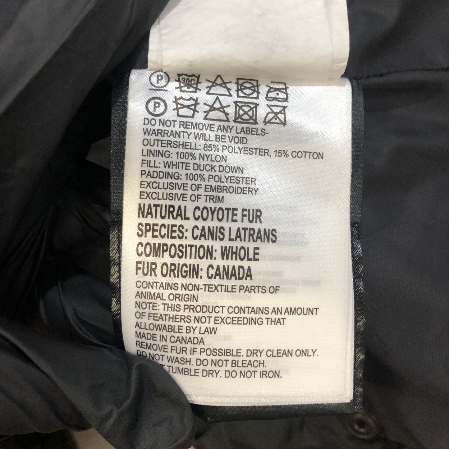 Canada Goose Long Down Parka Coat Size 2XS Black