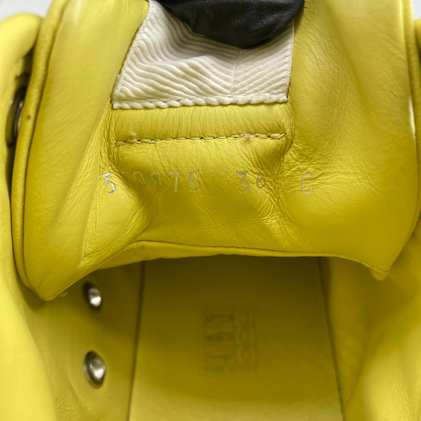 Gucci Yellow Rhinestone Toe Women's High‑Top Sneakers shoes Size36