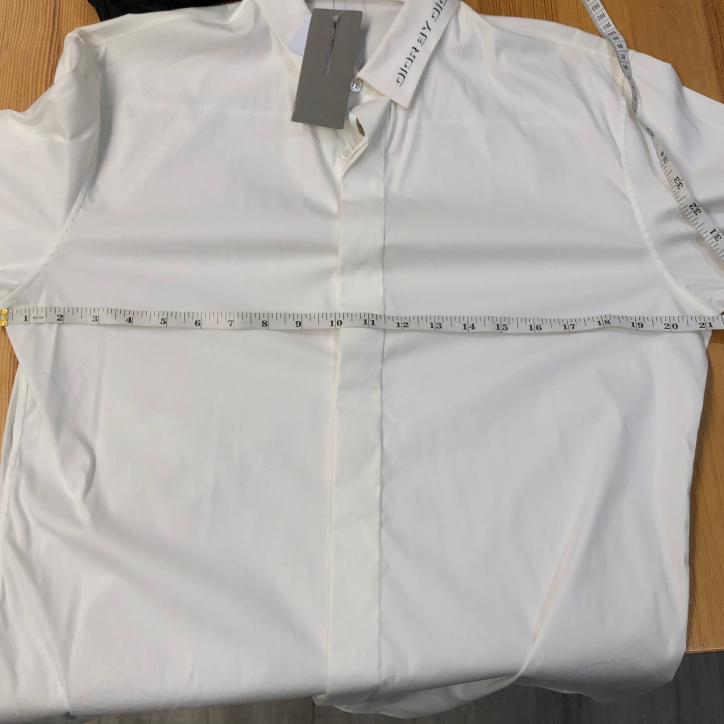 Dior White Cotton Shirt Size 40 Wit Tage