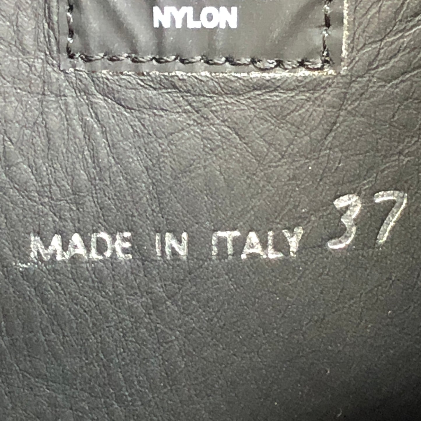 Prada Women‘s Re-Nylon Knee-High Lug Sole Boots Size 37 Black
