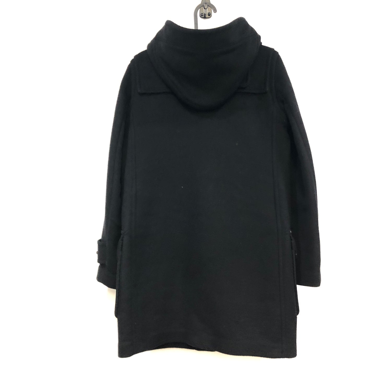 Burberry Black Wool Hooded Duffle Coat Size 4