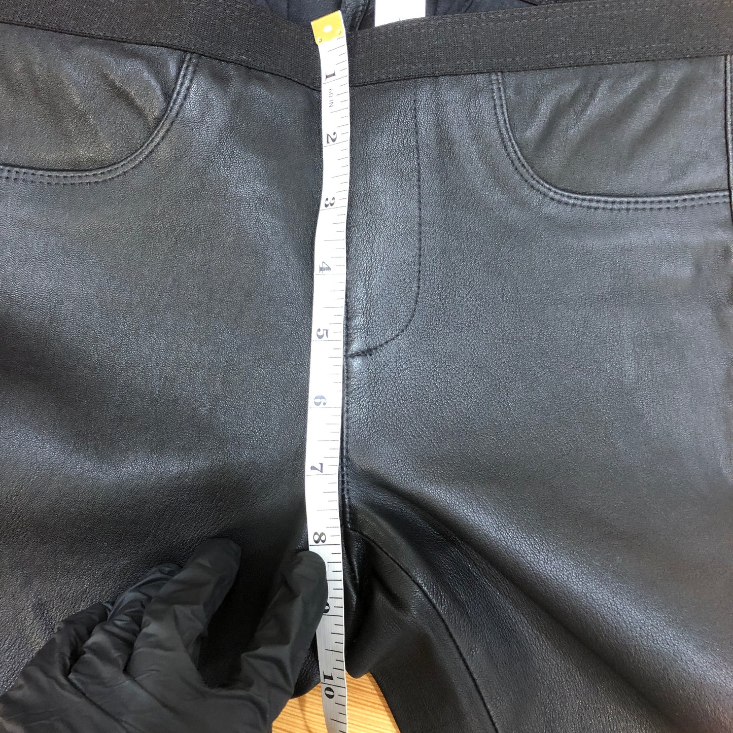 Helmut Lang Dark Brown Leather Slim Ankle Pants Size 00