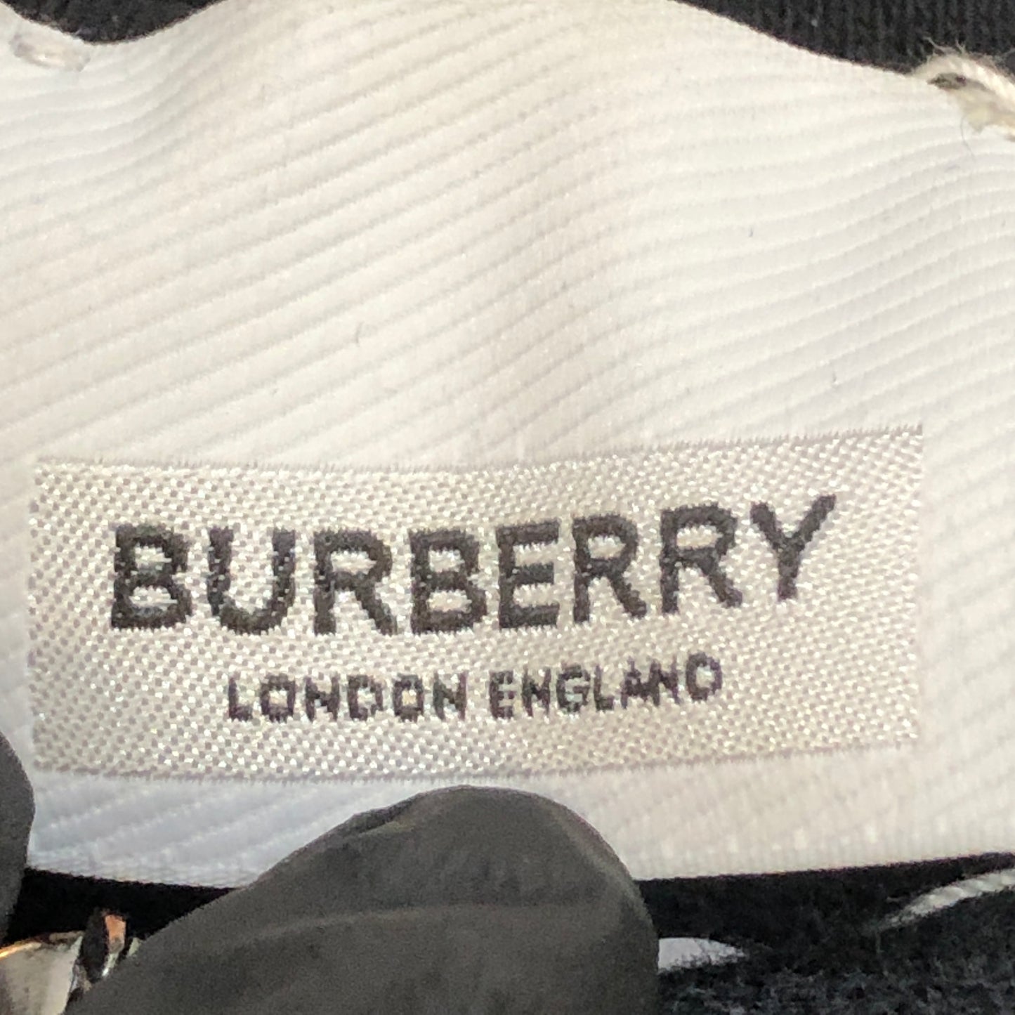 Burberry Black Full‑Zip Hoodie Logo Tape Sweatshirt Size S