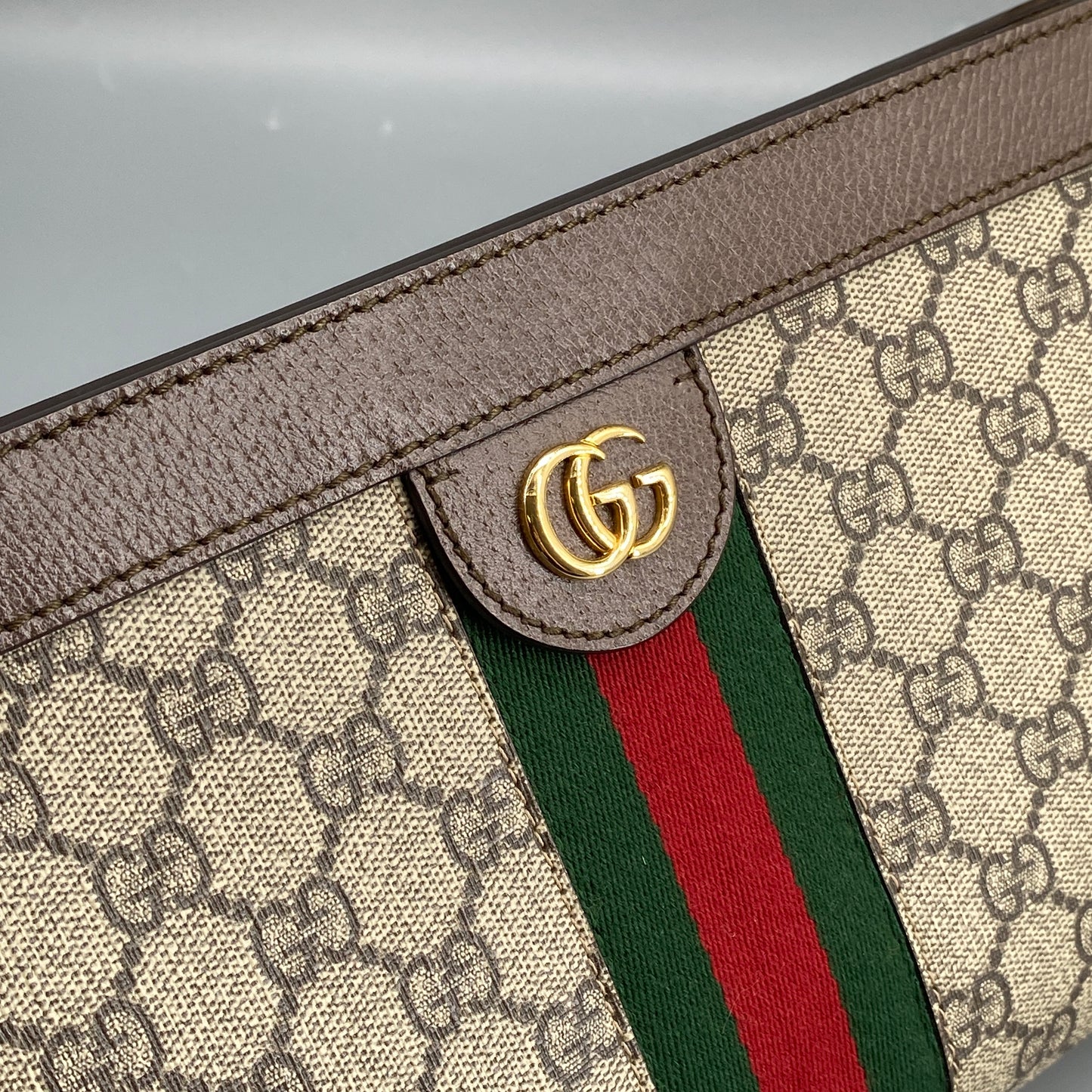 Gucci Ophidia Medium Shoulder Bag GG Supreme Web Stripe
