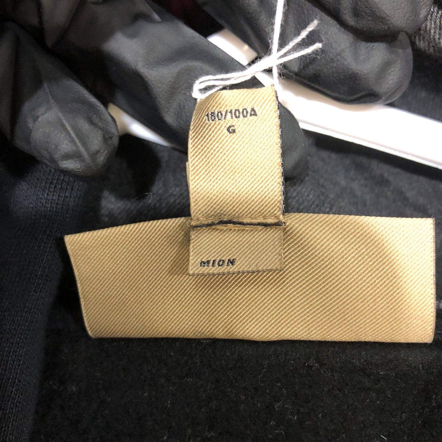 Burberry Embroidered Logo Hoodie Size L Black