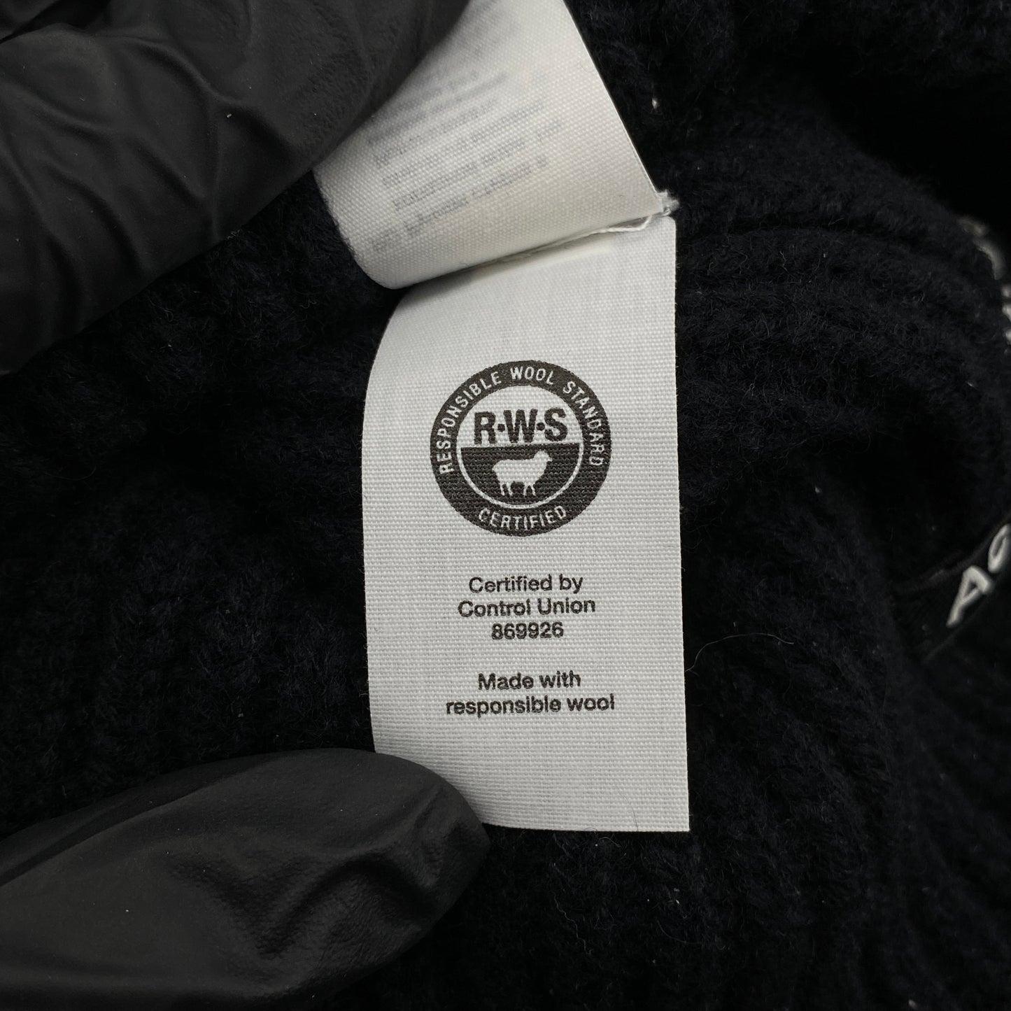 Acne Studios Black & Brown Striped Ribbed Knit Beanie Hat